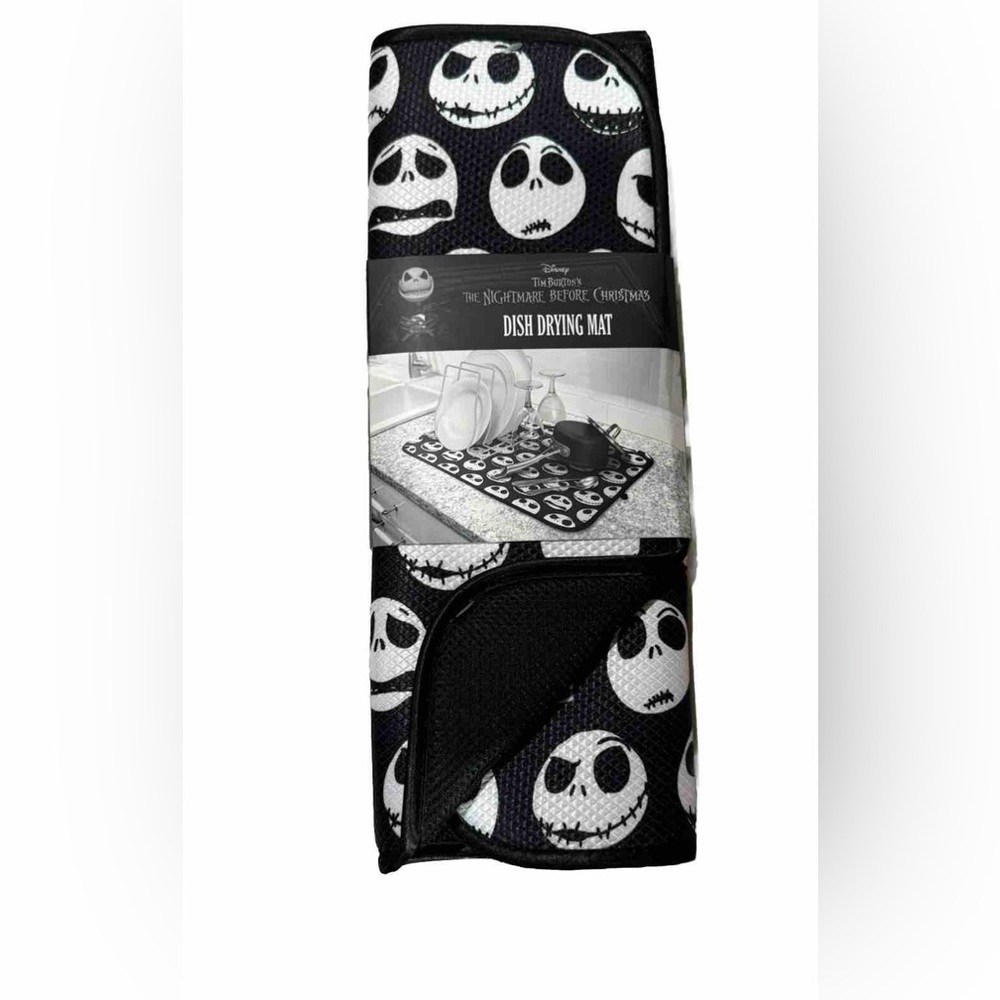 Disney The Nightmare Before Christmas Dish Drying Mat 16”x18” Jack Halloween NEW